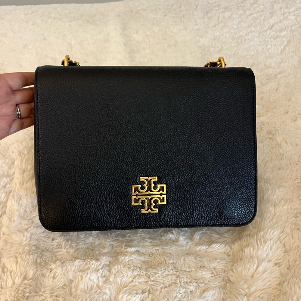 Tory Burch Britten Large Leather bag - Black- NWT